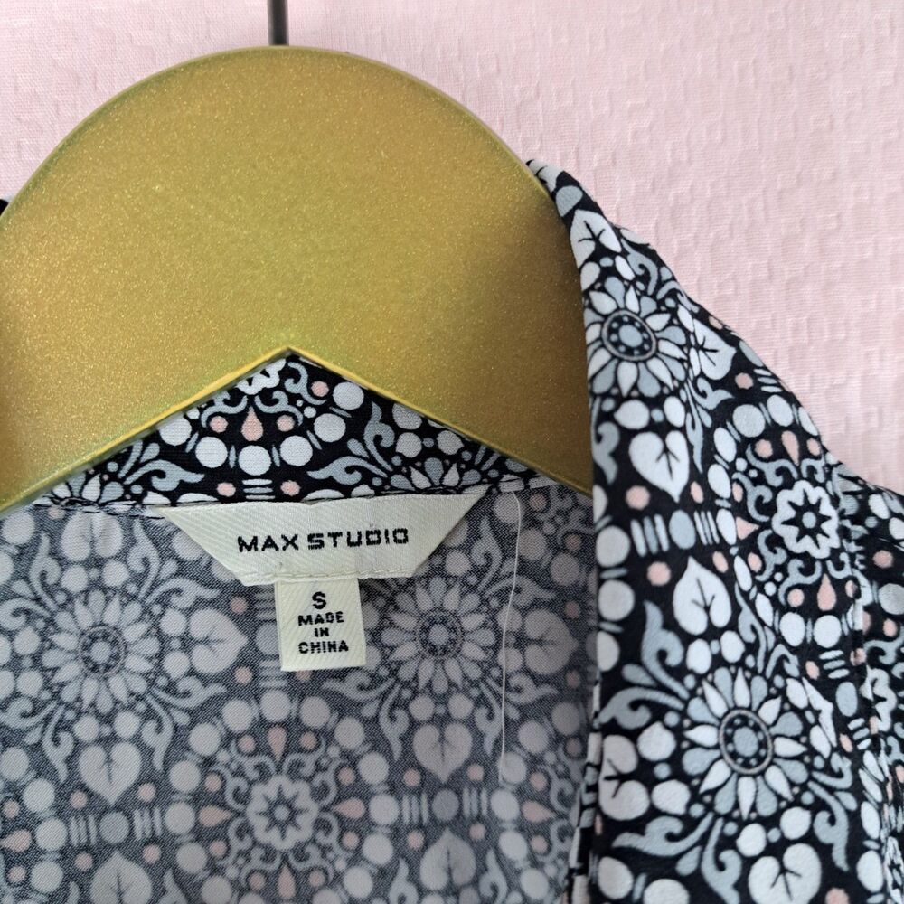 Max Studio Shirt Polo Dress Floral Mandala Pattern Short sleeve Size S - Picture 4 of 12